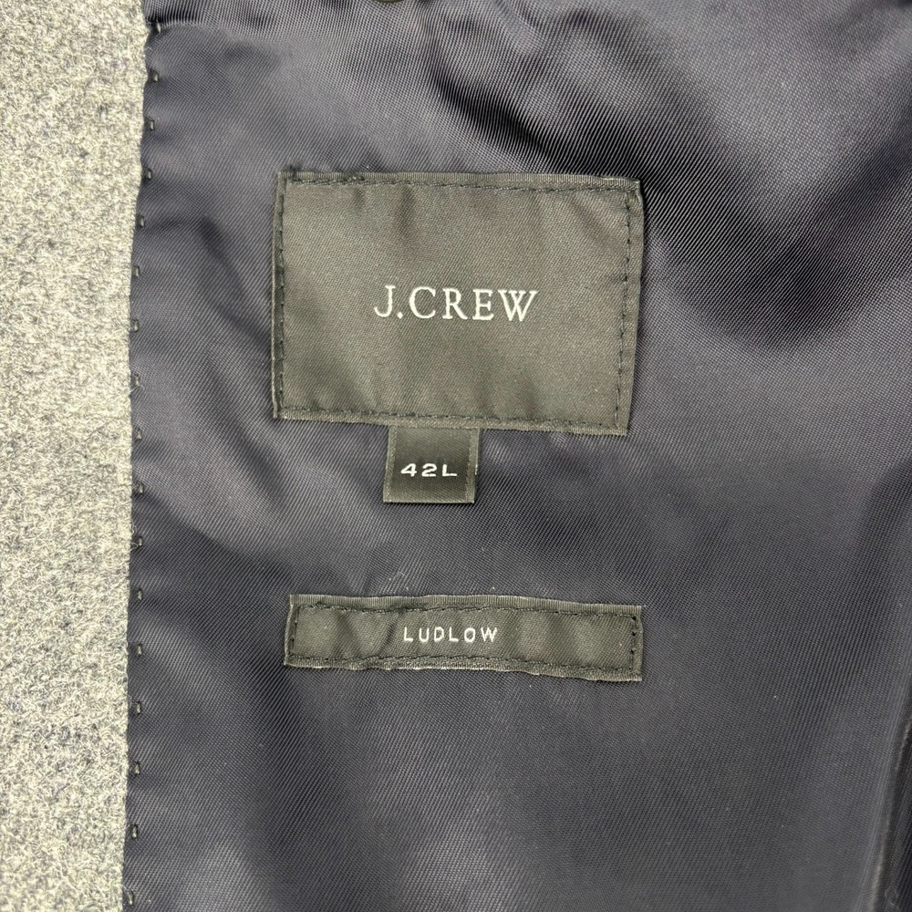 J. Crew Ludlow Blazer Gray Mens Size 42L Yorkshire Tweed Jacket Sport Coat - Picture 3 of 7